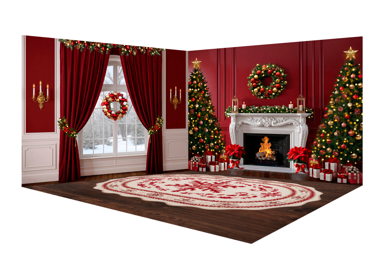 Red Christmas Room