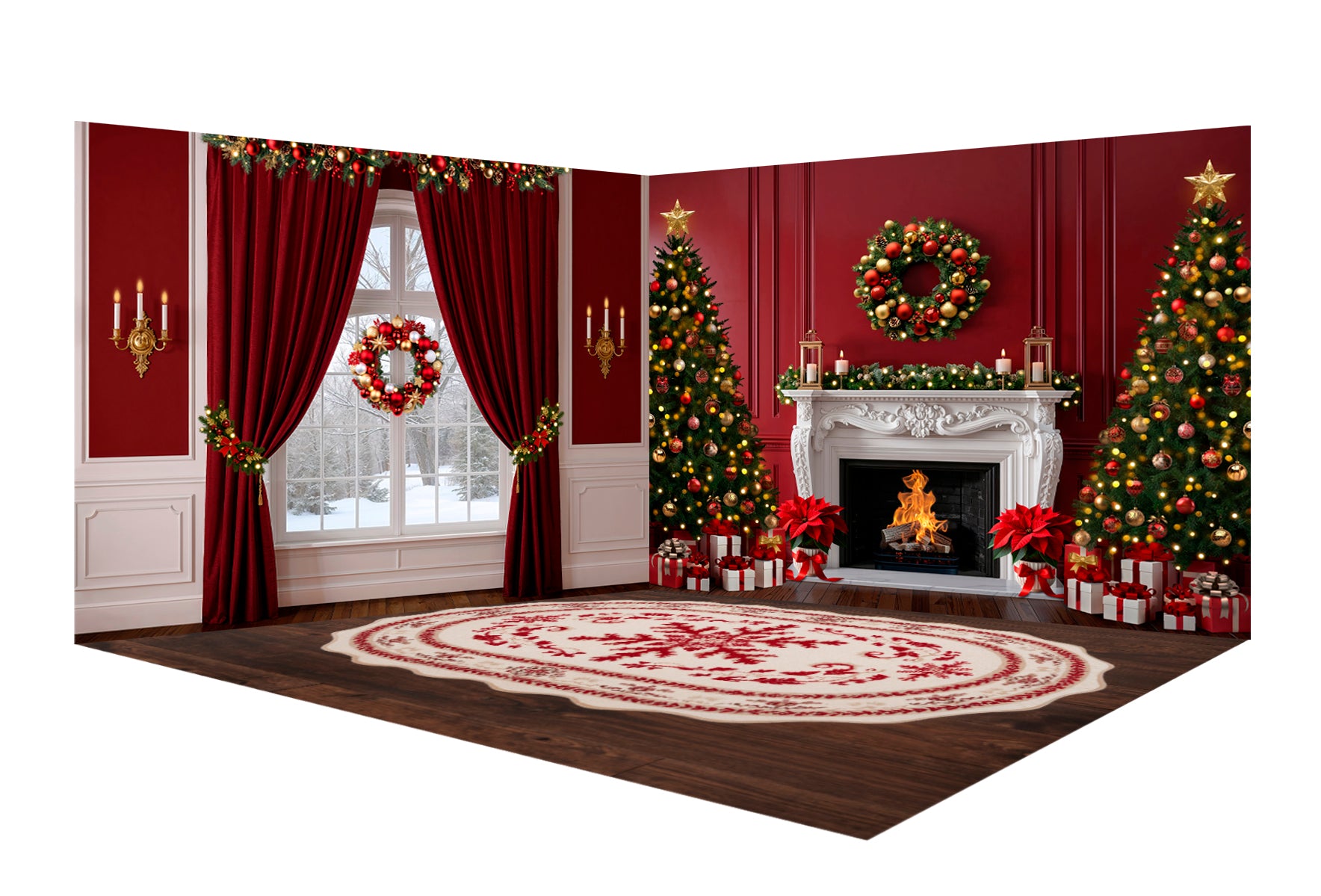 Red Christmas Room
