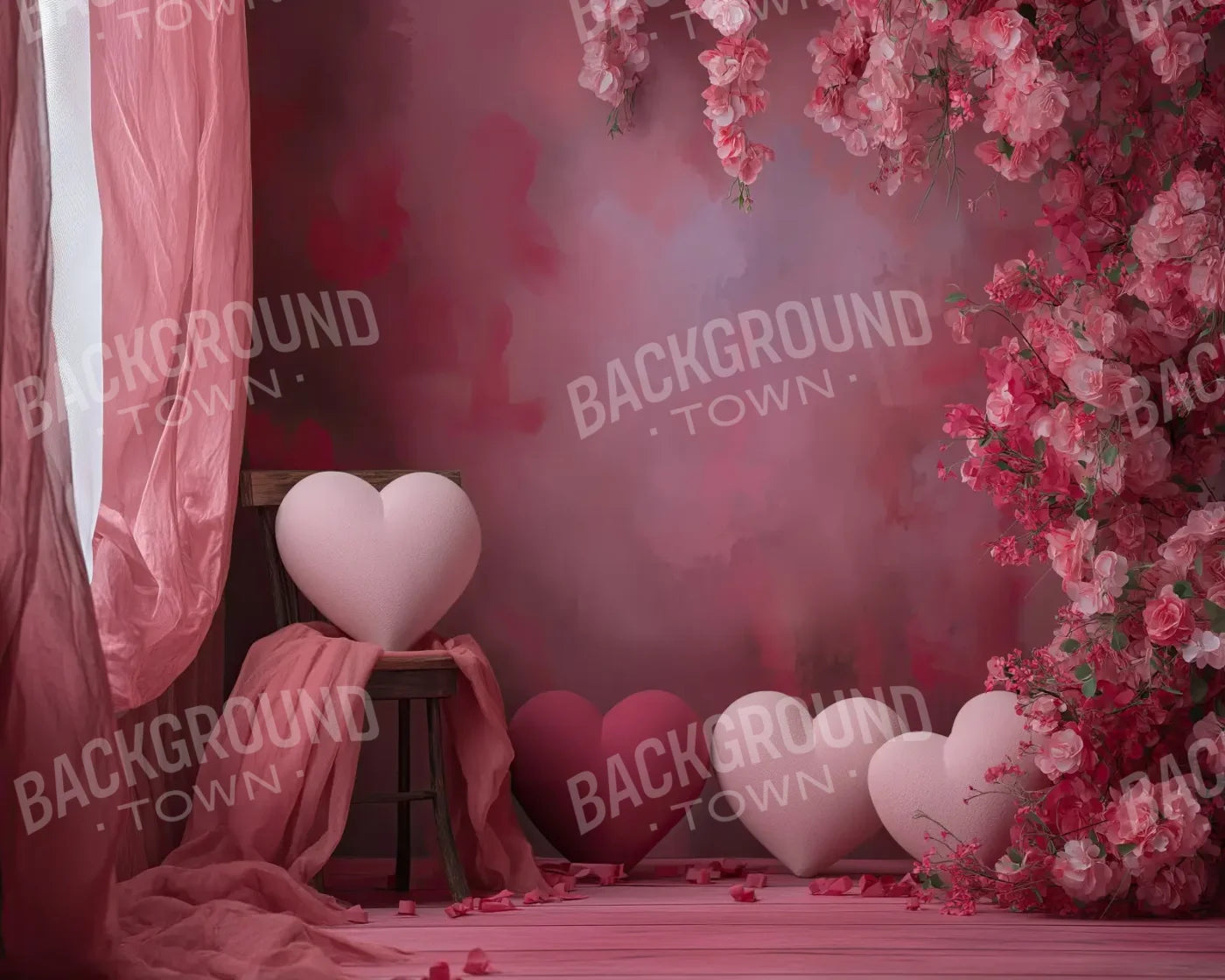 A Gathering Of Hearts 10’x8’ Fleece (120 x 96 inch) Backdrop