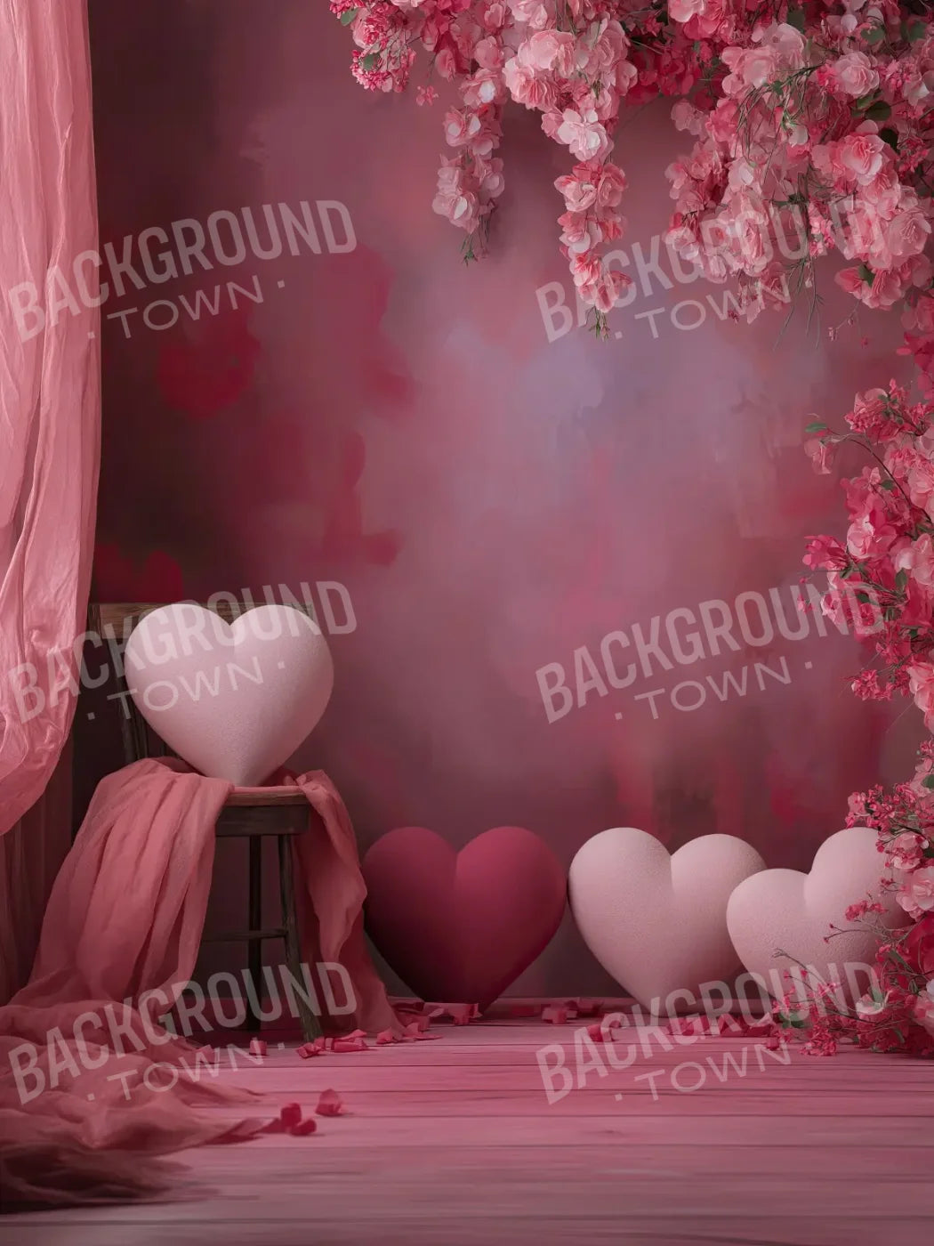 A Gathering Of Hearts 6’x8’ Fleece (72 x 96 inch) Backdrop