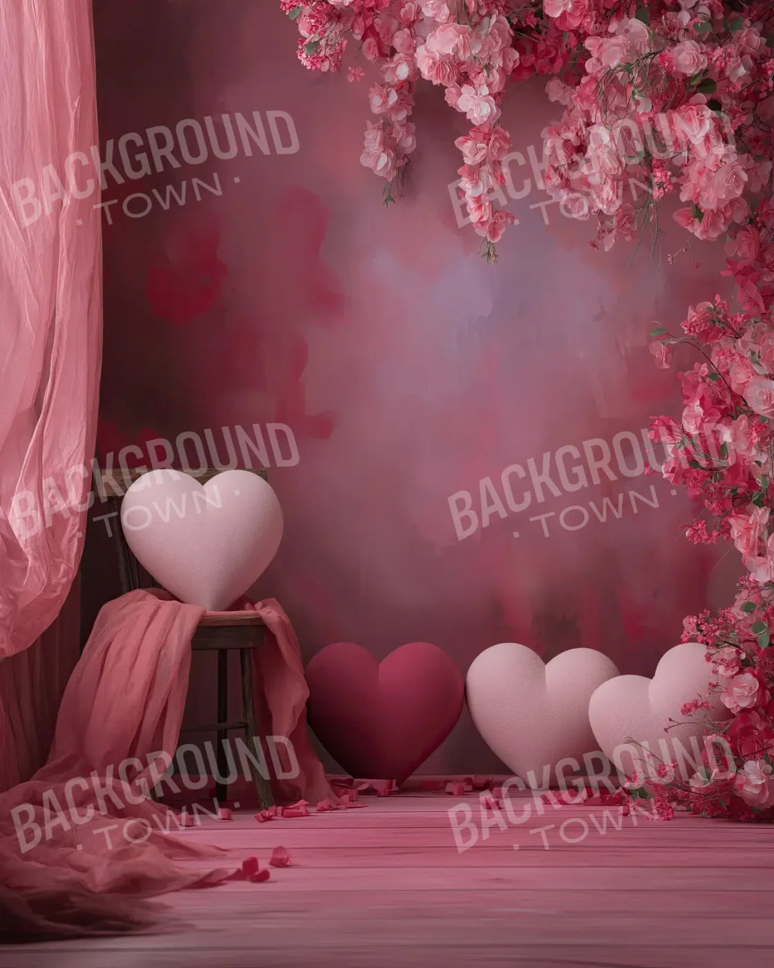 A Gathering Of Hearts 8’x10’ Fleece (96 x 120 inch) Backdrop