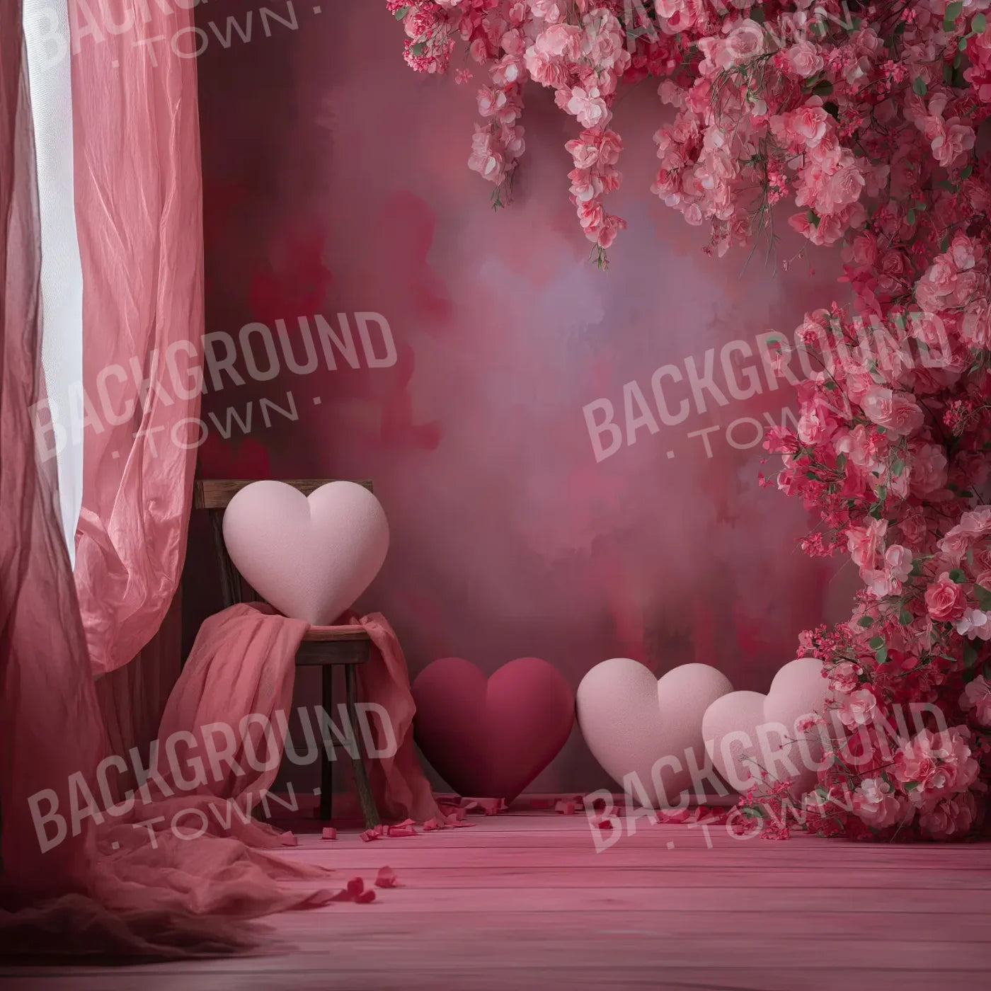 A Gathering Of Hearts 8’x8’ Fleece (96 x 96 inch) Backdrop