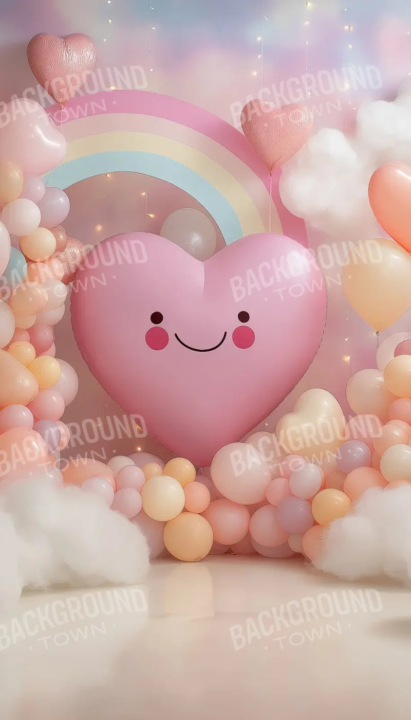 A Happy Heart Balloon 8’x14’ UltraCloth (96 x 168 inch) Backdrop