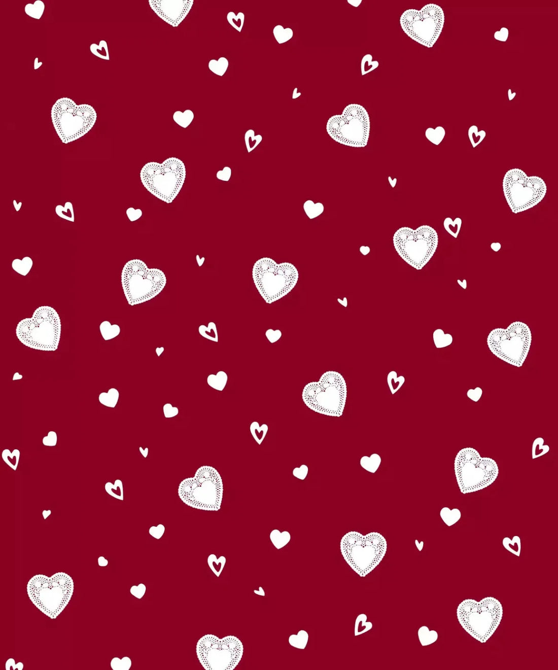 Red with White Hearts Valentines Day Backdrop for Photography