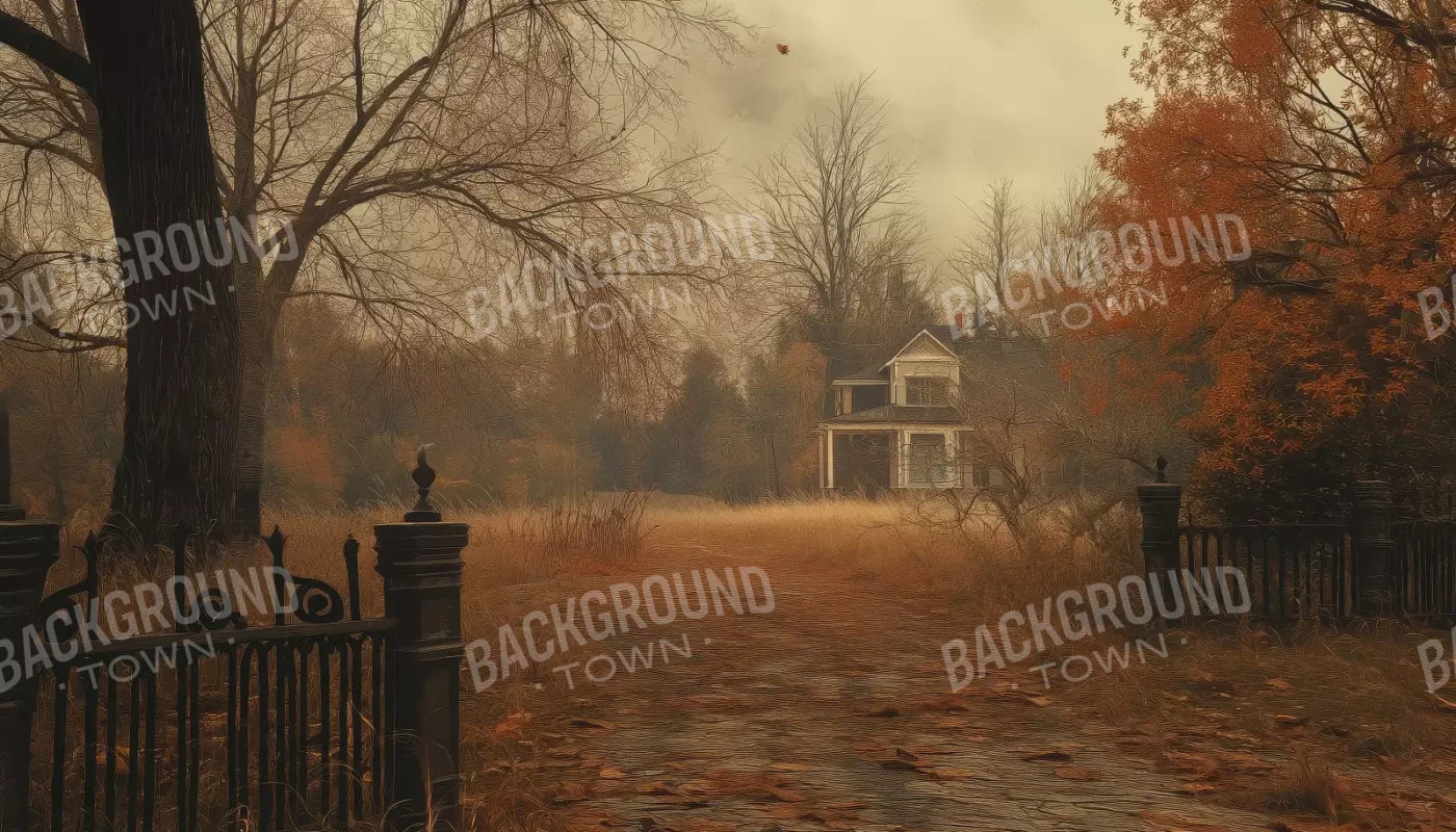 Abandoned Fall Drive 14’X8’ Ultracloth (168 X 96 Inch) Backdrop