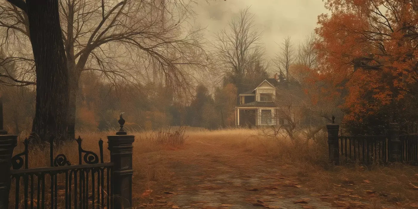 Abandoned Fall Drive 16’X8’ Ultracloth (192 X 96 Inch) Backdrop