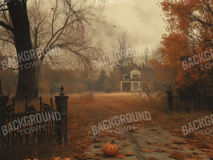 Abandoned Fall Drive 8’X6’ Fleece (96 X 72 Inch) Backdrop