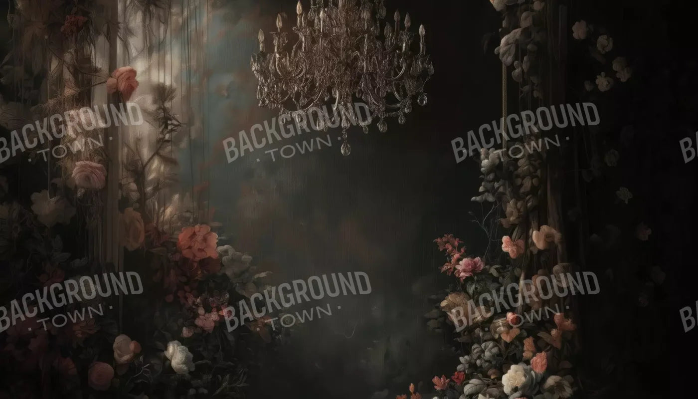 Abandoned Floral Ballroom 14’X8’ Ultracloth (168 X 96 Inch) Backdrop