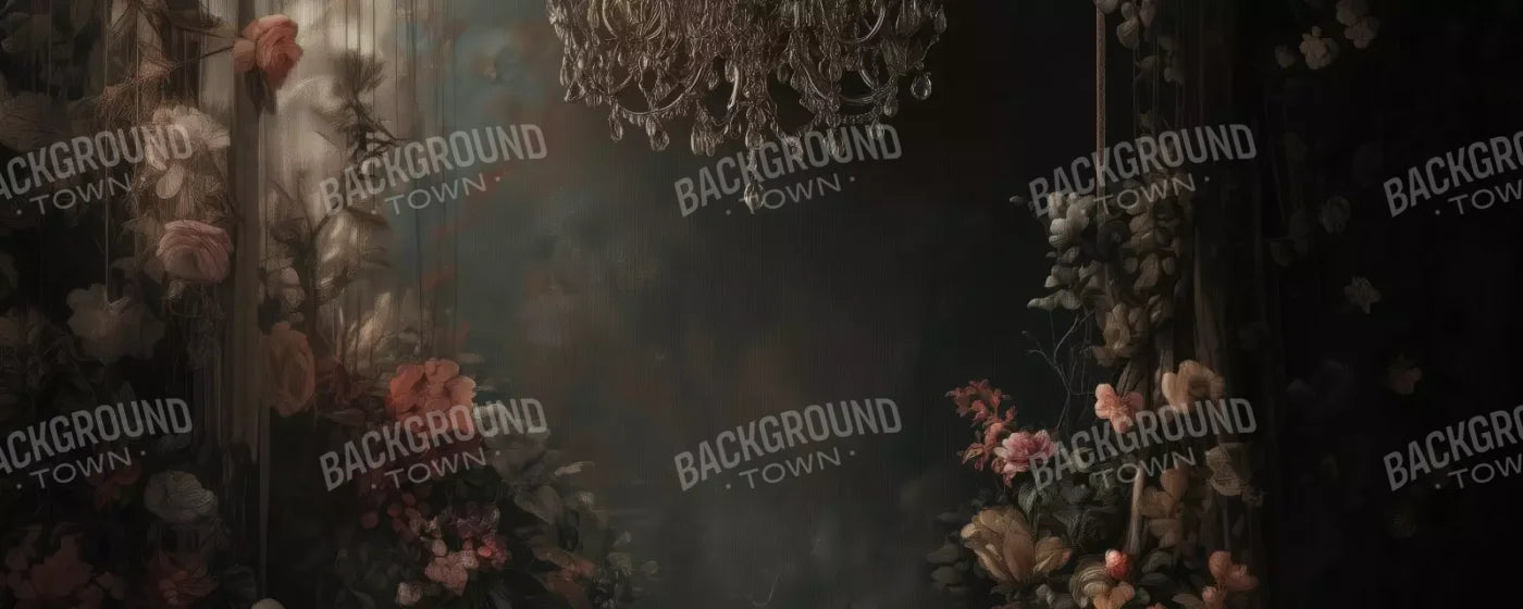 Abandoned Floral Ballroom 20’X8’ Ultracloth (240 X 96 Inch) Backdrop