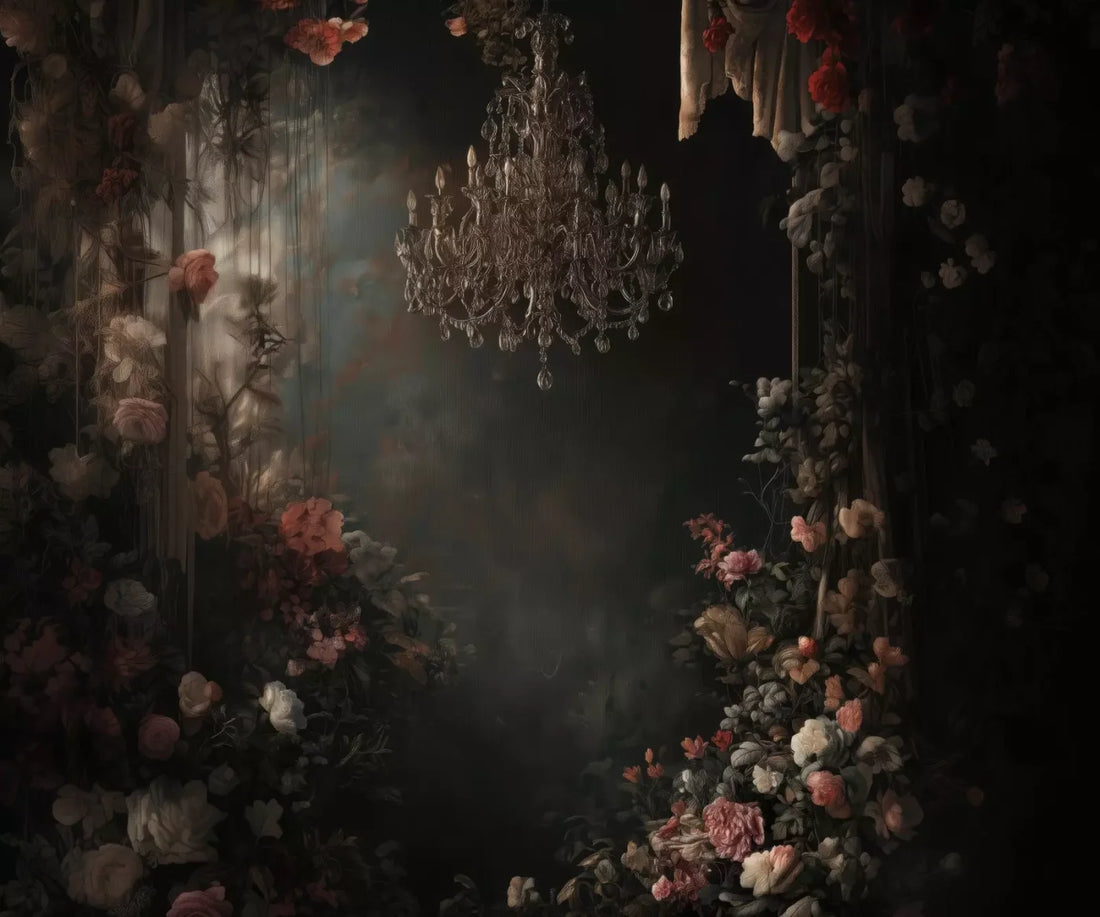 Abandoned Floral Ballroom 5’X4’2 Fleece (60 X 50 Inch) Backdrop