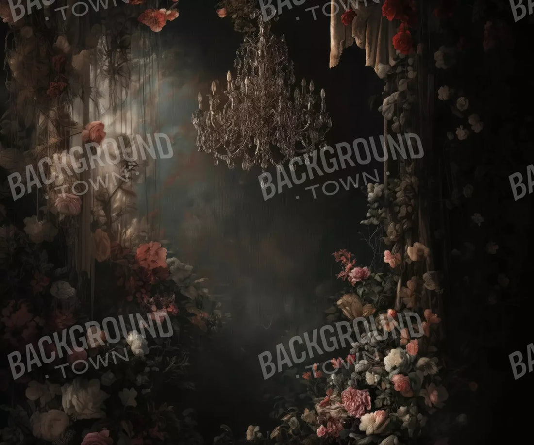 Abandoned Floral Ballroom 5’X4’2 Fleece (60 X 50 Inch) Backdrop