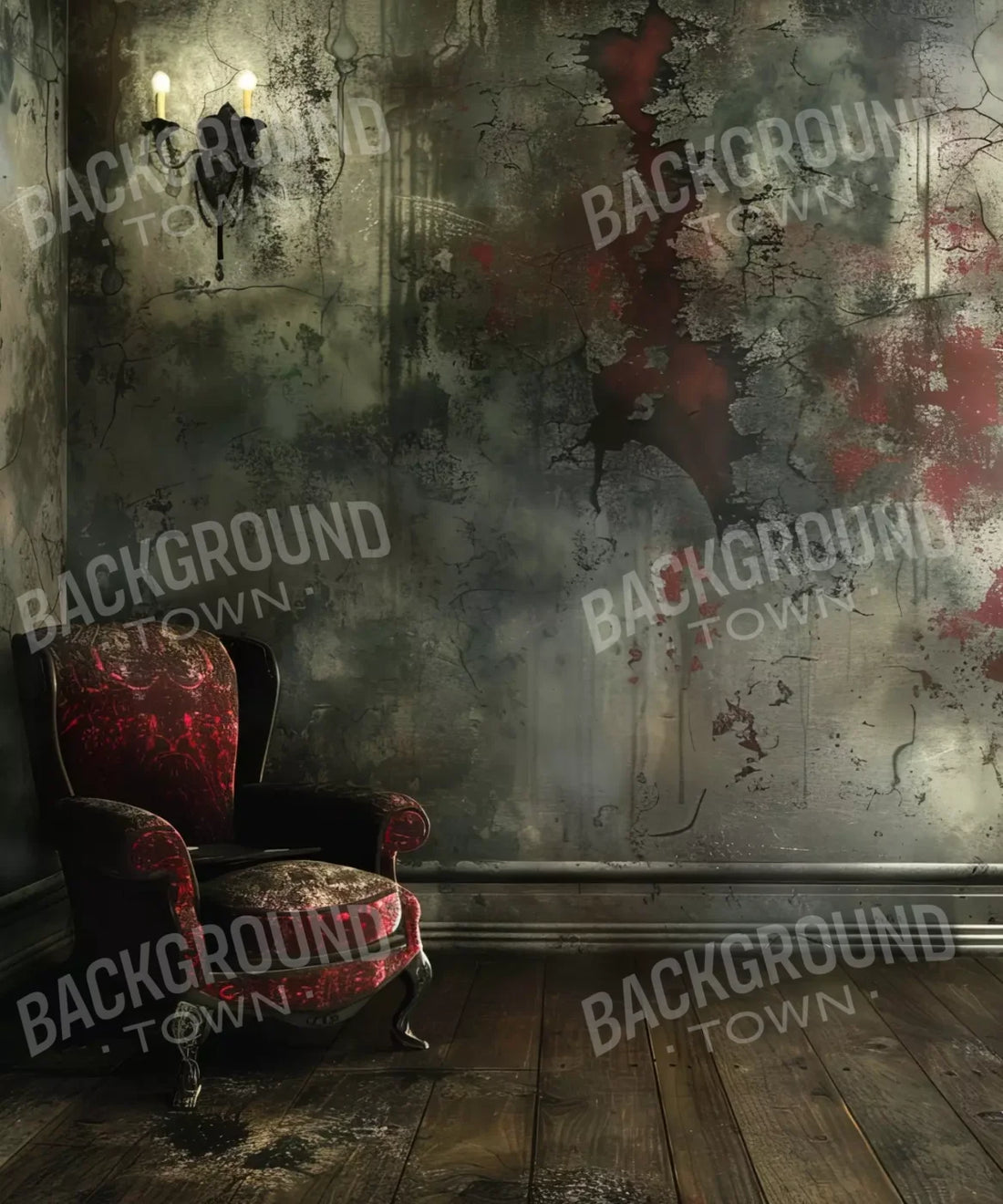 Gray , Red Backdrop for Photography