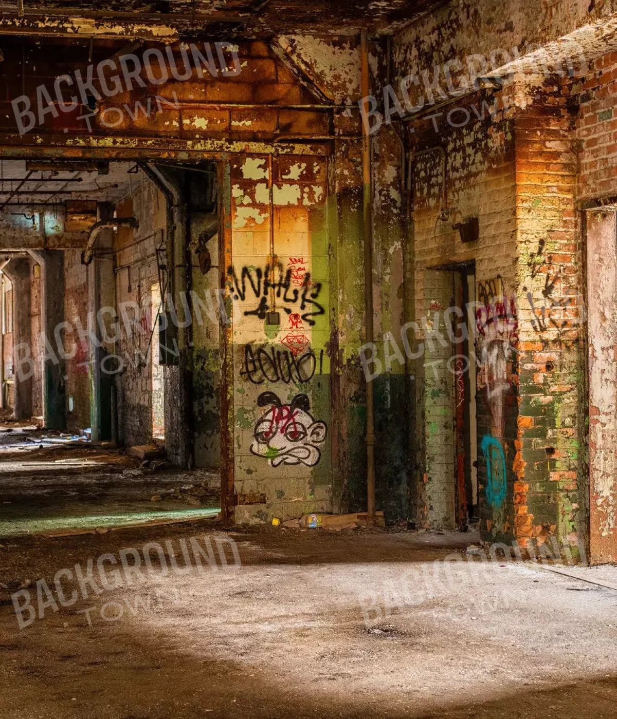 Abandoned Halls 10X12 Ultracloth ( 120 X 144 Inch ) Backdrop