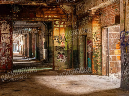 Abandoned Halls 10X8 Fleece ( 120 X 96 Inch ) Backdrop