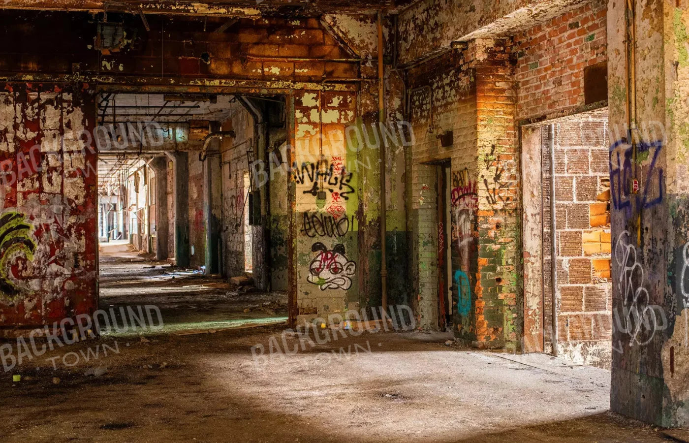 Abandoned Halls 12X8 Ultracloth ( 144 X 96 Inch ) Backdrop
