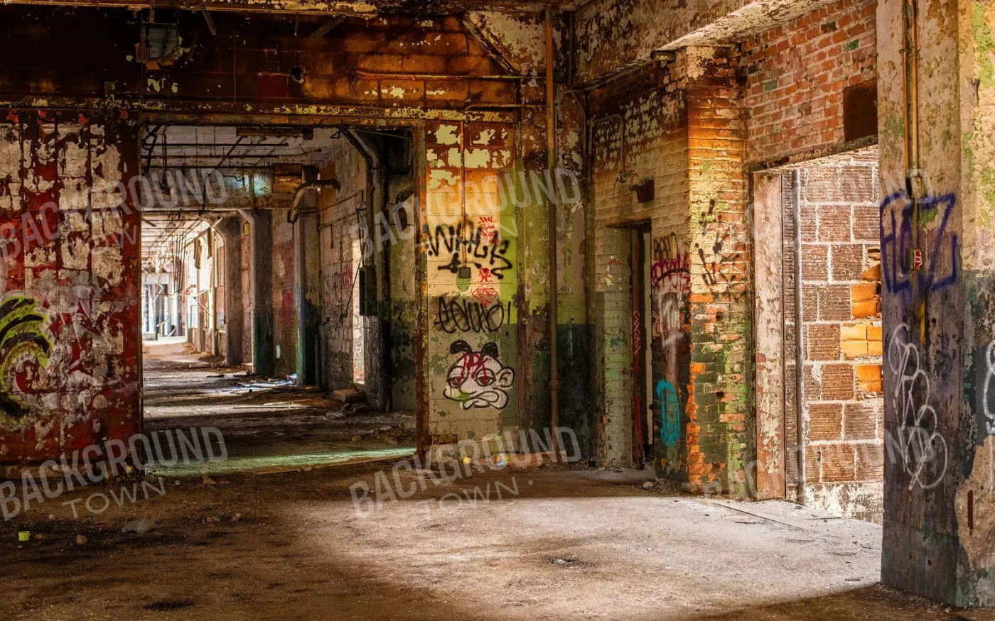 Abandoned Halls 14X9 Ultracloth ( 168 X 108 Inch ) Backdrop