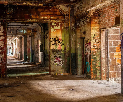 Abandoned Halls 5X42 Fleece ( 60 X 50 Inch ) Backdrop