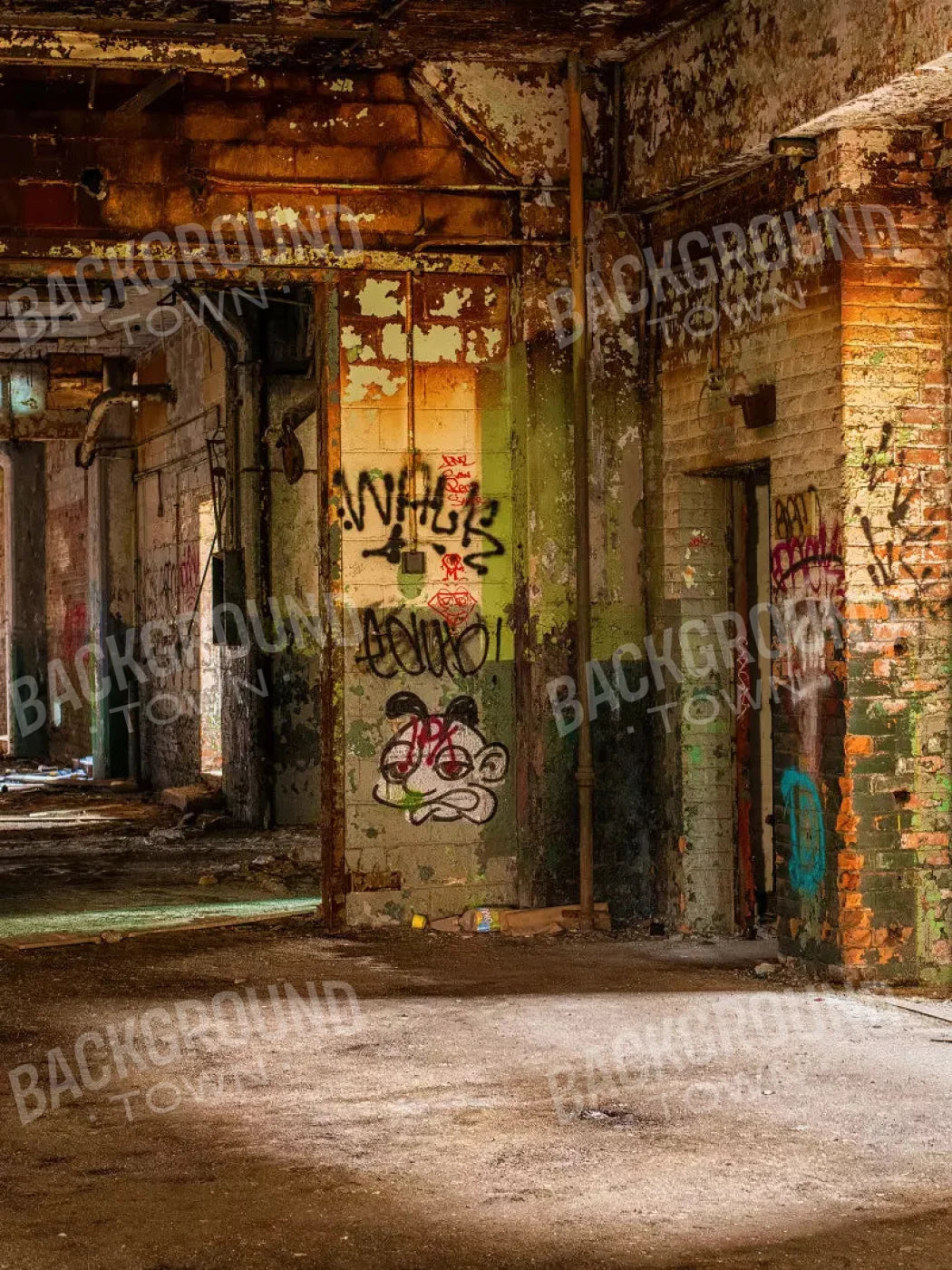 Abandoned Halls 5X68 Fleece ( 60 X 80 Inch ) Backdrop