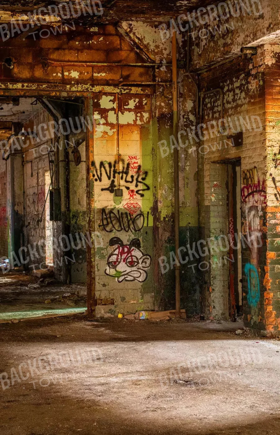 Abandoned Halls 8X12 Ultracloth ( 96 X 144 Inch ) Backdrop