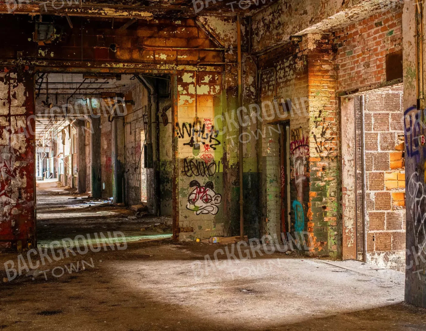 Abandoned Halls 8X6 Fleece ( 96 X 72 Inch ) Backdrop
