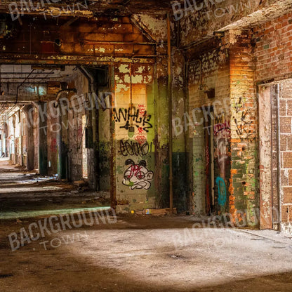 Abandoned Halls 8X8 Fleece ( 96 X Inch ) Backdrop