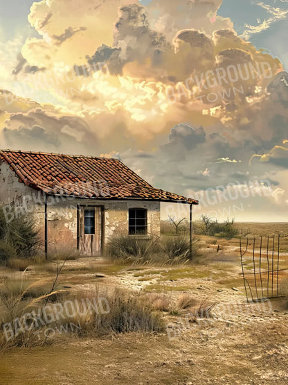 Abandoned House In The Desert 5’x6’8 Fleece (60 x 80 inch) Backdrop