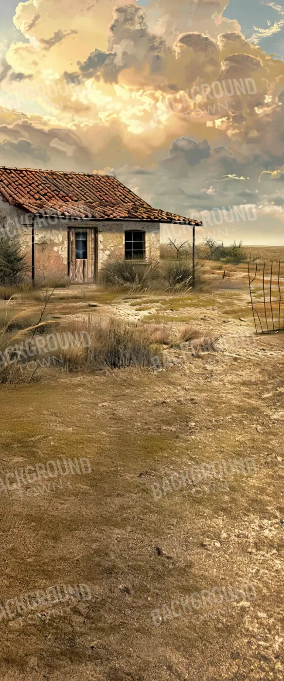 Abandoned House In The Desert Sweep 5’x12’ UltraCloth for Westcott X Drop (60 x 144 inch) Backdrop