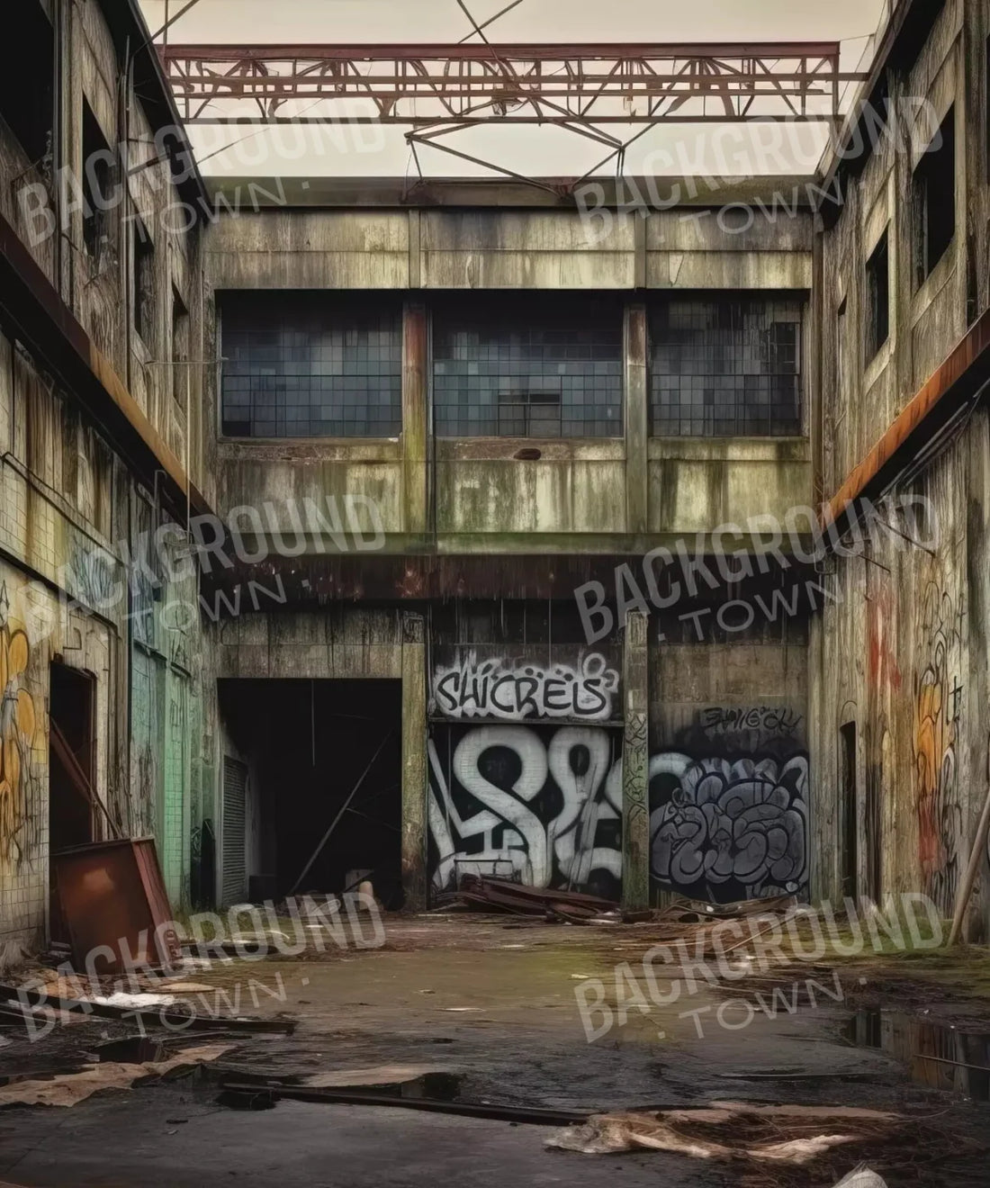 Gray Urban Grunge Backdrop for Photography