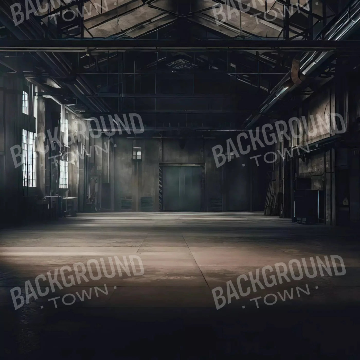 Abandoned Warehouse 8X8 Fleece ( 96 X Inch ) Backdrop
