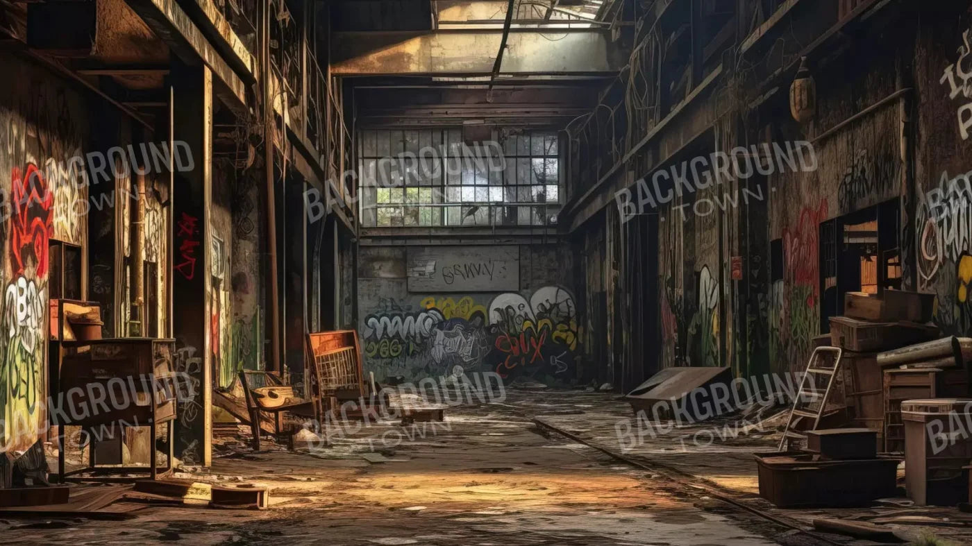Abandoned Warehouse I 14X8 Ultracloth ( 168 X 96 Inch ) Backdrop