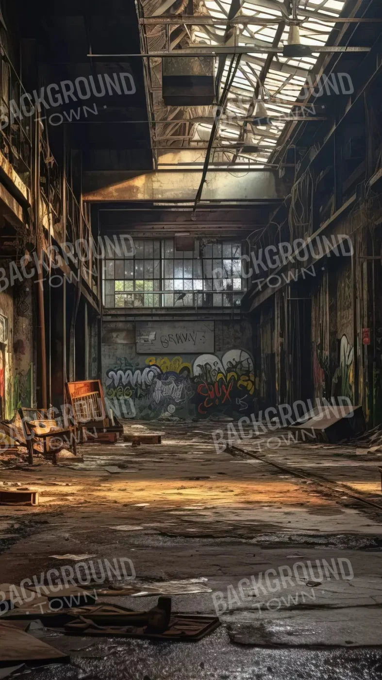 Abandoned Warehouse I 8X14 Ultracloth ( 96 X 168 Inch ) Backdrop