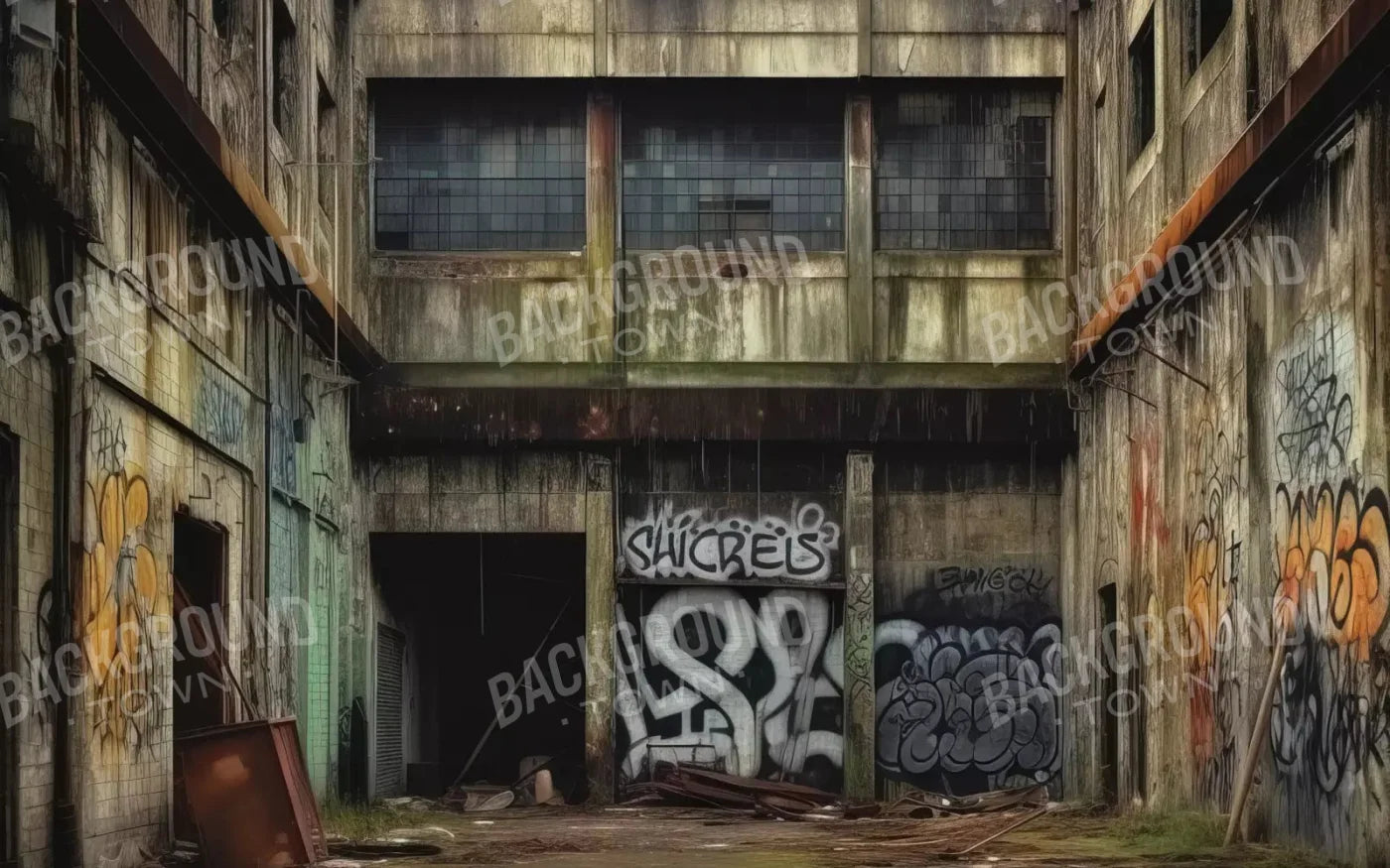 Abandoned Warehouse Ii 14X9 Ultracloth ( 168 X 108 Inch ) Backdrop
