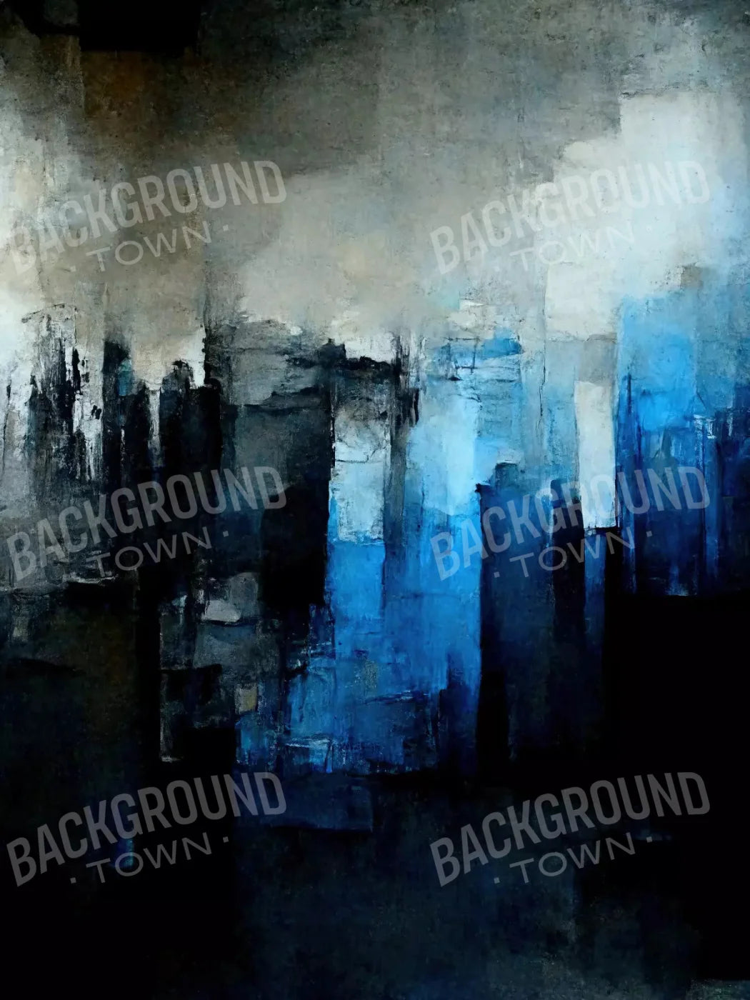 Abstract In Blue 8X10 Fleece ( 96 X 120 Inch ) Backdrop