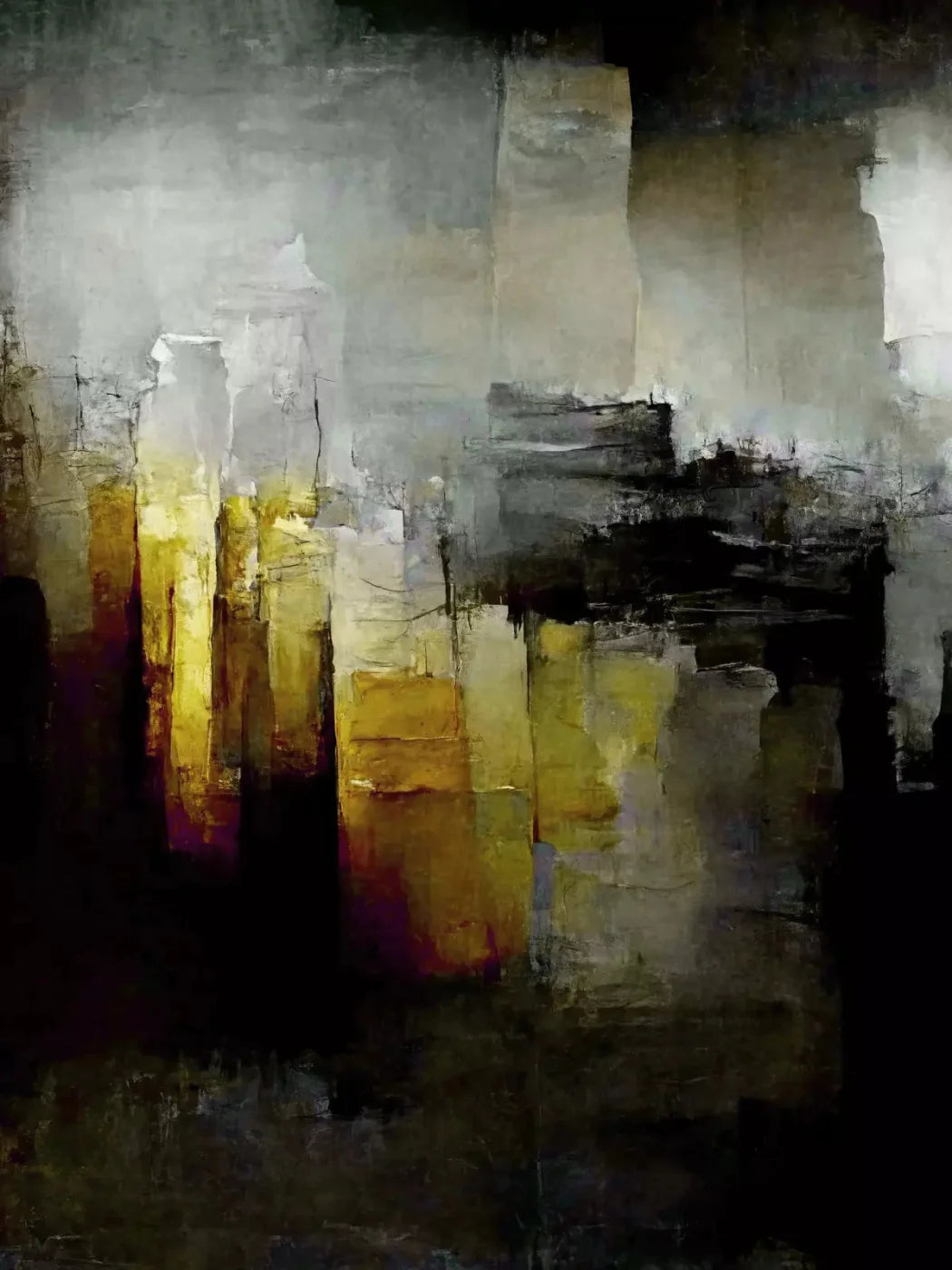 Abstract In Gold 5X68 Fleece ( 60 X 80 Inch ) Backdrop