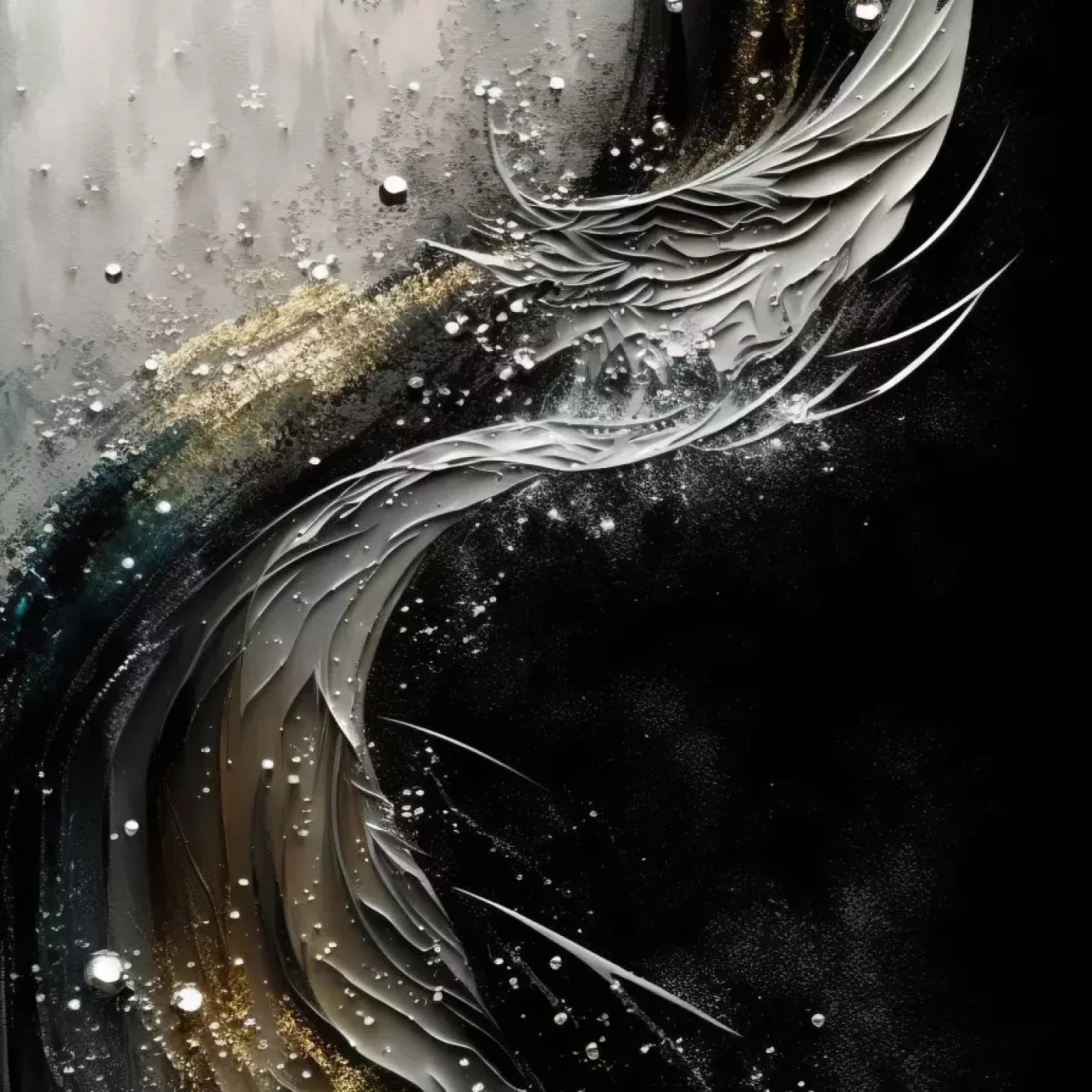 Abstract In Gold And Black 10X10 Ultracloth ( 120 X Inch ) Backdrop
