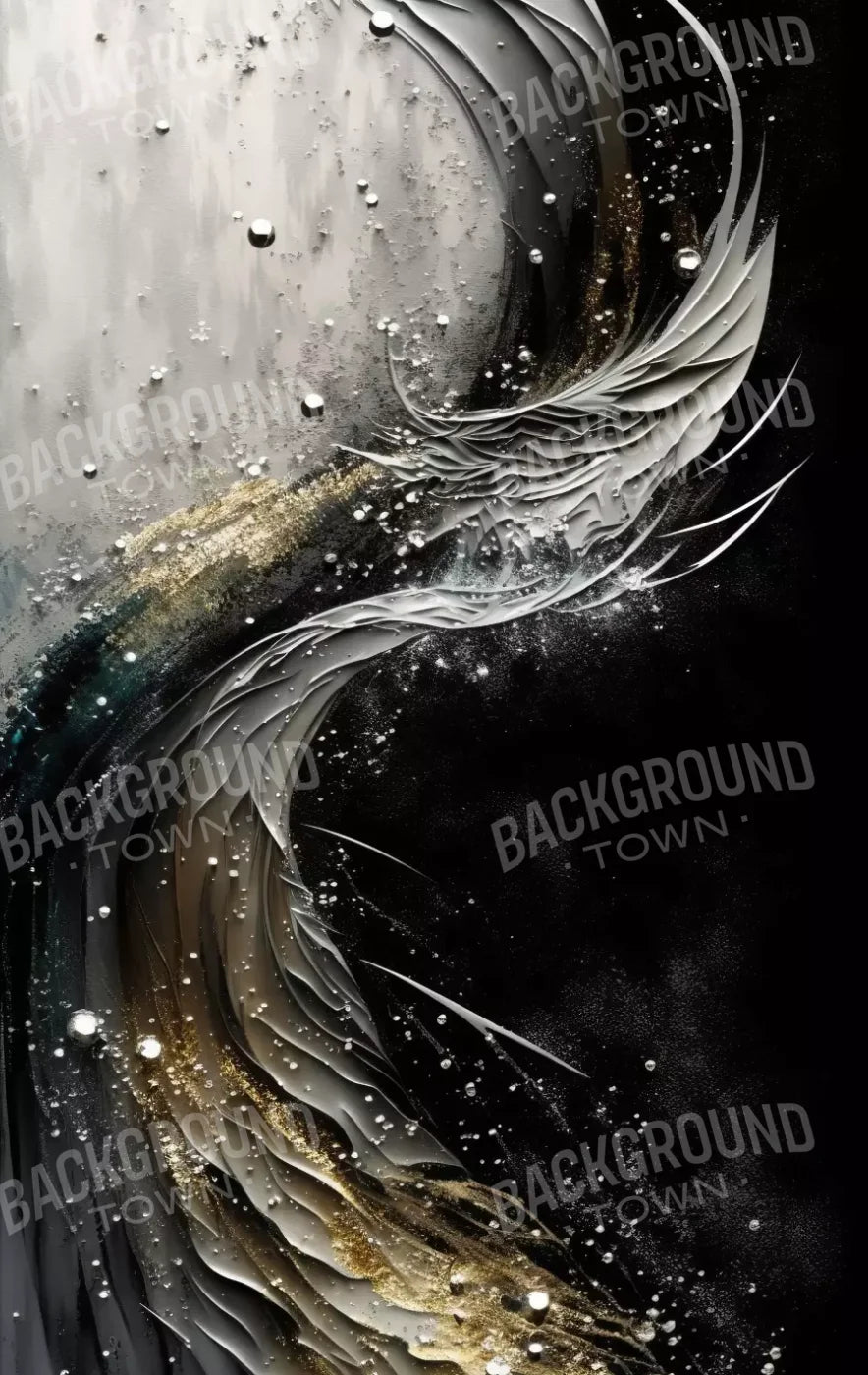Abstract In Gold And Black 10X16 Ultracloth ( 120 X 192 Inch ) Backdrop