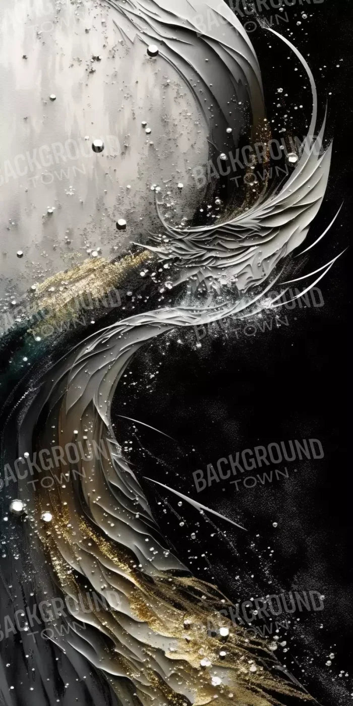 Abstract In Gold And Black 10X20 Ultracloth ( 120 X 240 Inch ) Backdrop