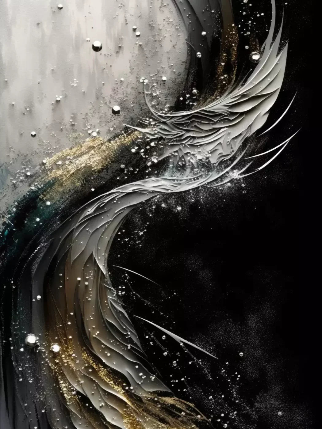 Abstract In Gold And Black 5X68 Fleece ( 60 X 80 Inch ) Backdrop