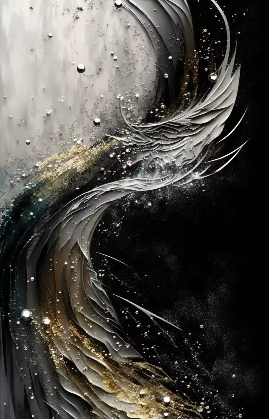Abstract In Gold And Black 8X12 Ultracloth ( 96 X 144 Inch ) Backdrop