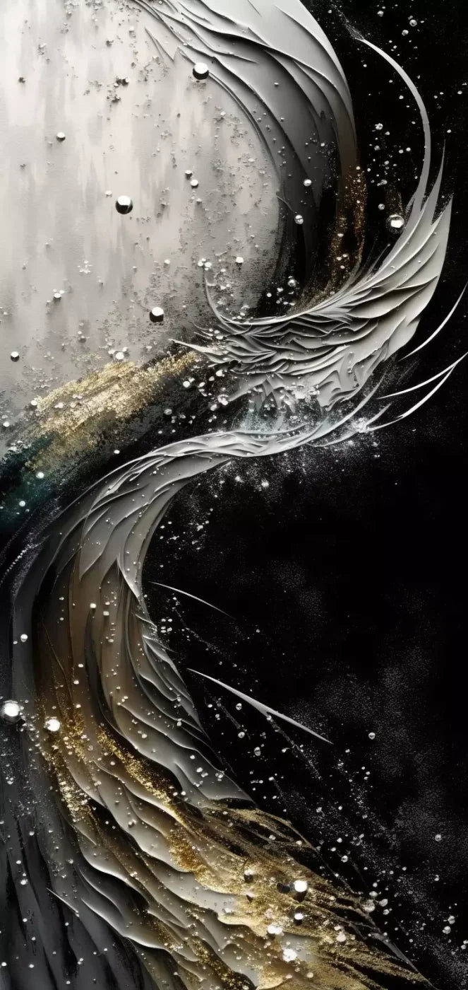 Abstract In Gold And Black 8X16 Ultracloth ( 96 X 192 Inch ) Backdrop