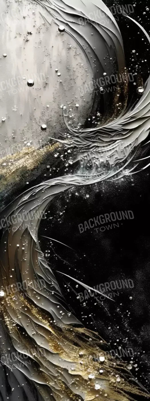 Abstract In Gold And Black 8X20 Ultracloth ( 96 X 240 Inch ) Backdrop