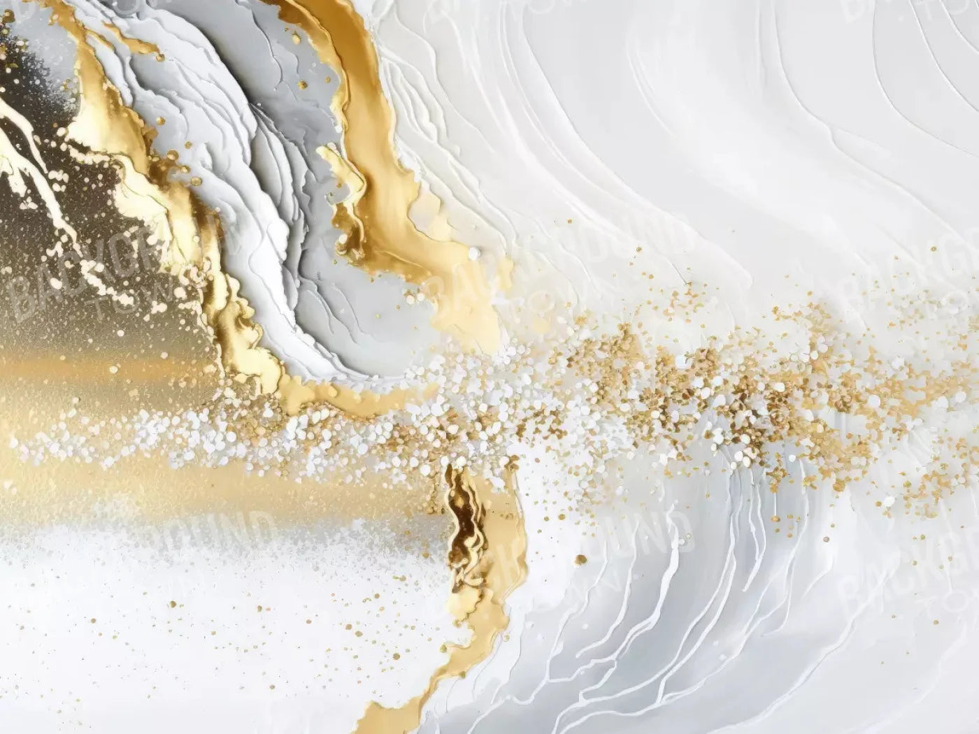 Abstract In Gold And White H 10X8 Fleece ( 120 X 96 Inch ) Backdrop
