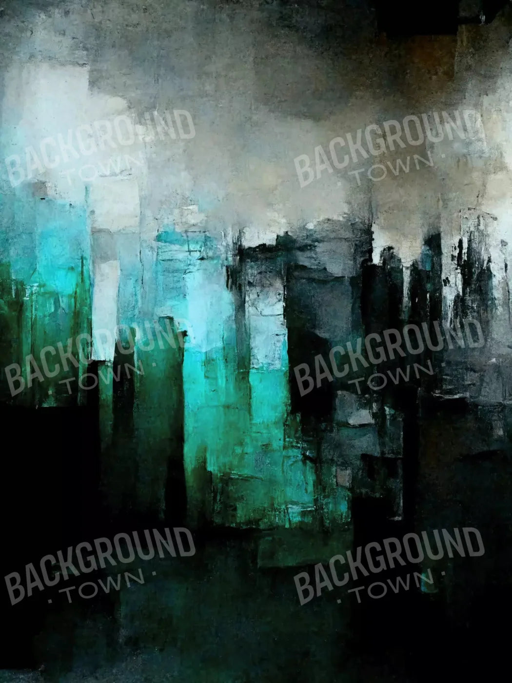 Abstract In Green 5X68 Fleece ( 60 X 80 Inch ) Backdrop