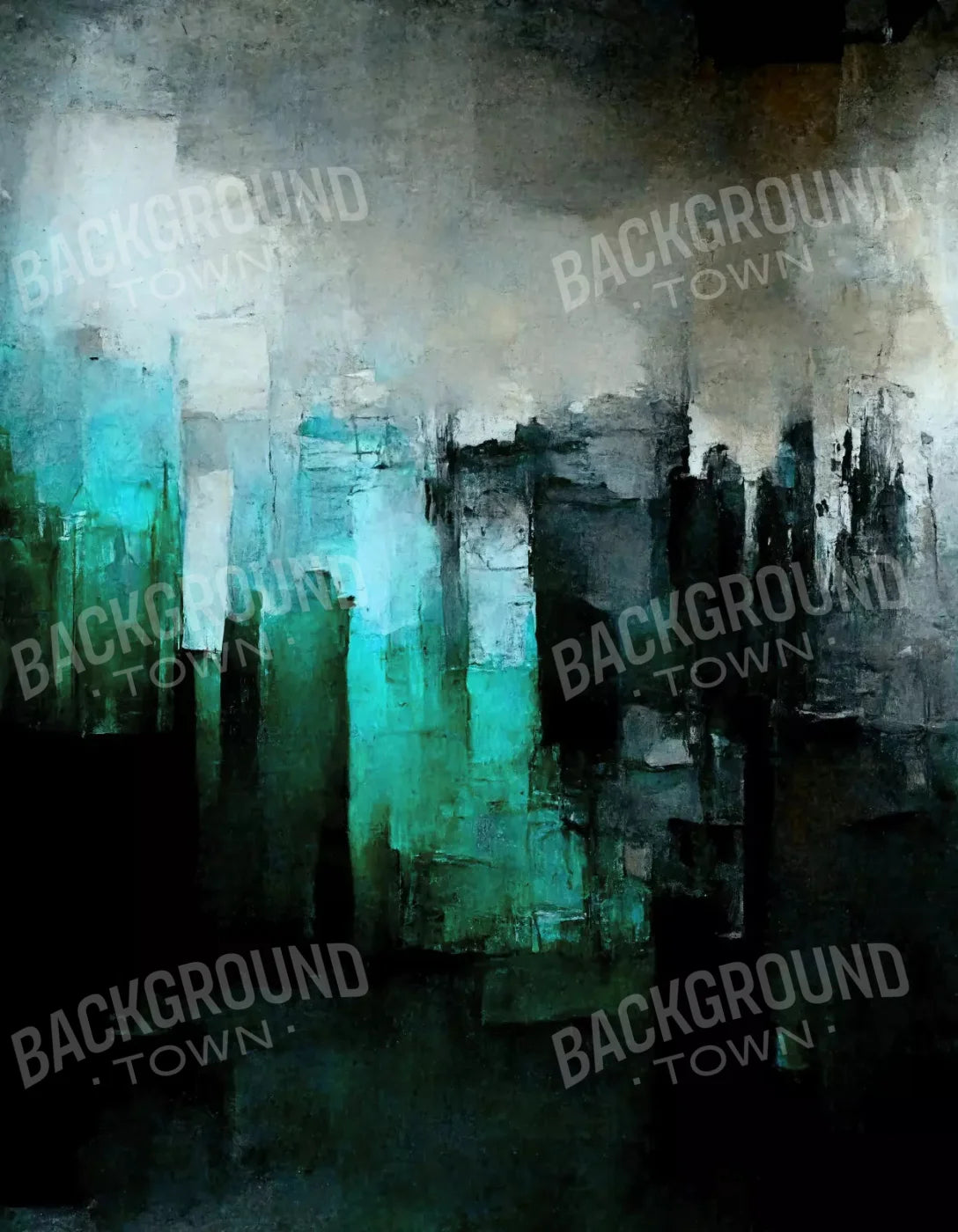 Abstract In Green 6X8 Fleece ( 72 X 96 Inch ) Backdrop