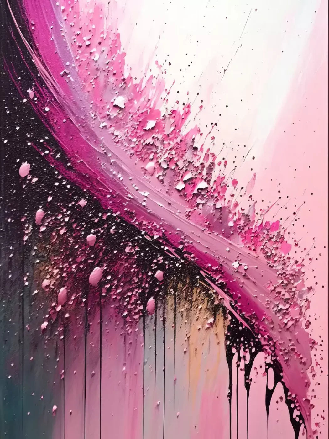 Abstract In Hot Pink 5X68 Fleece ( 60 X 80 Inch ) Backdrop