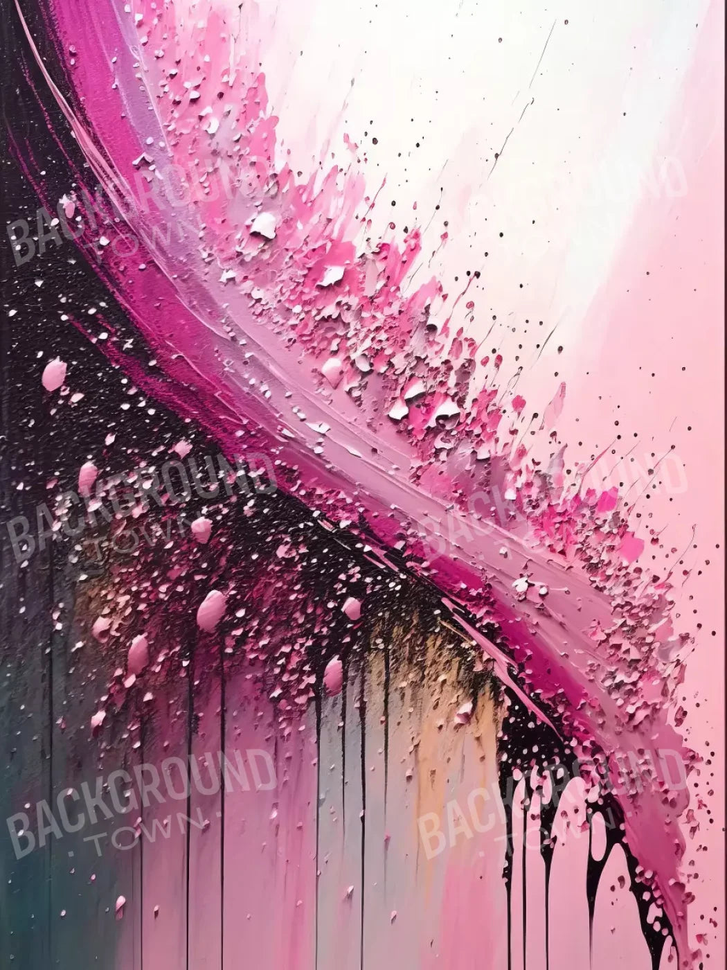 Abstract In Hot Pink 5X68 Fleece ( 60 X 80 Inch ) Backdrop
