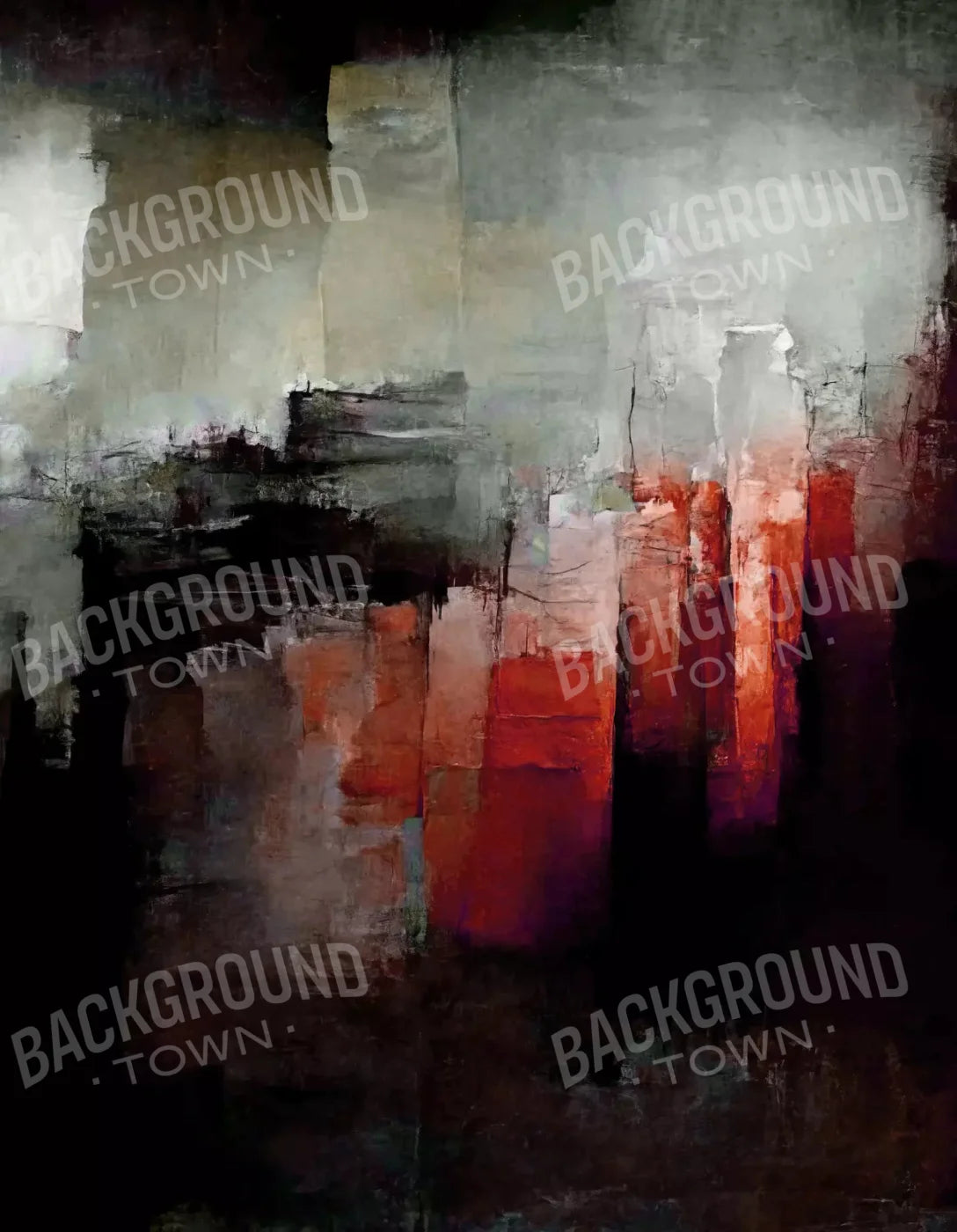 Abstract In Red 6X8 Fleece ( 72 X 96 Inch ) Backdrop
