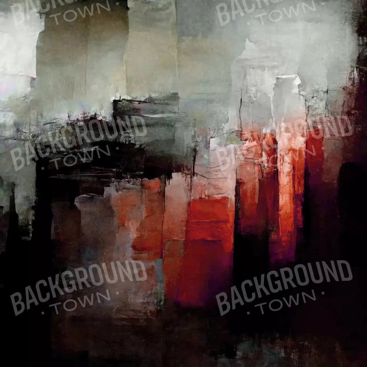 Abstract In Red 8X8 Fleece ( 96 X Inch ) Backdrop