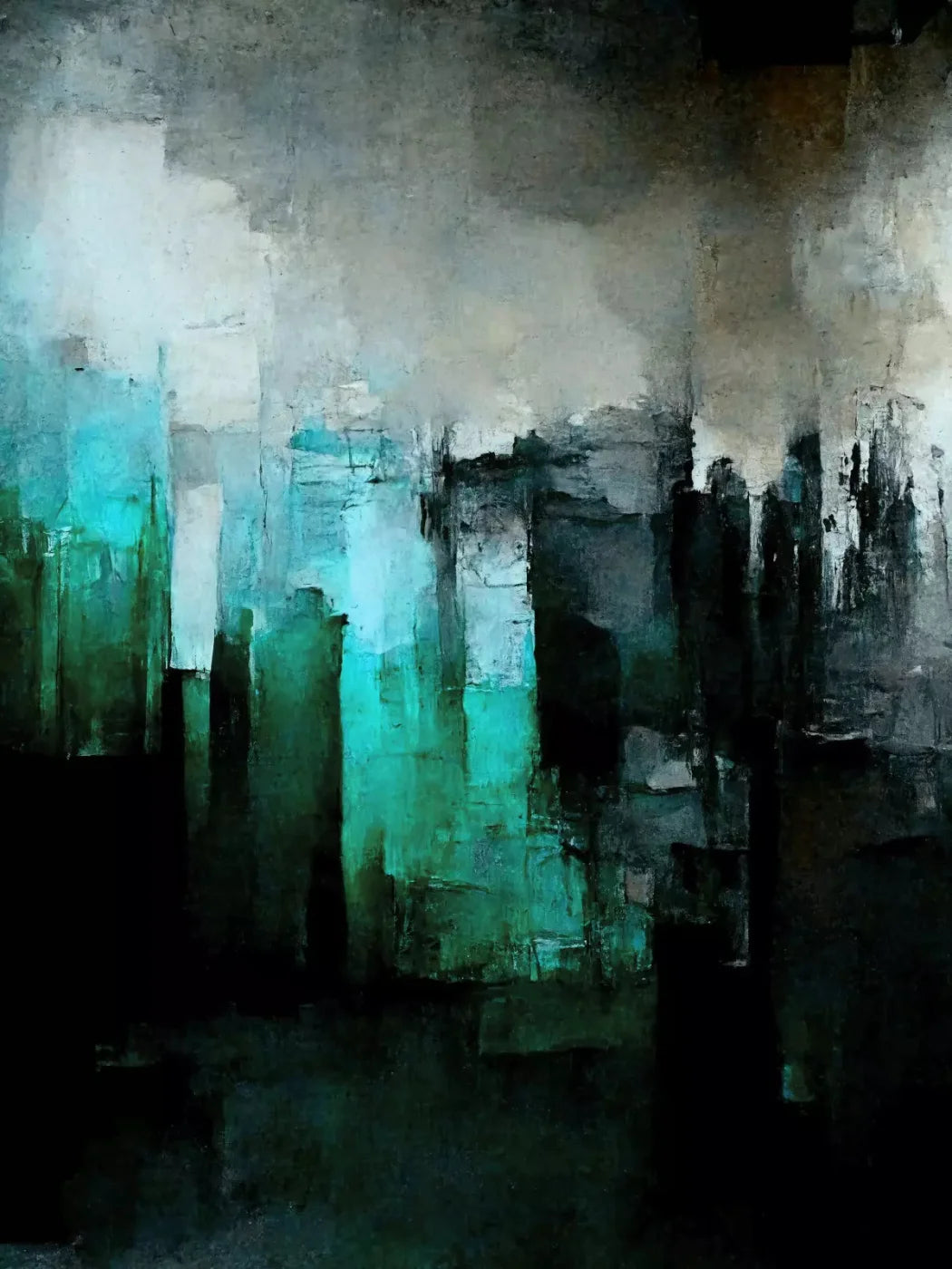 Abstract In Green 5X68 Fleece ( 60 X 80 Inch ) Backdrop