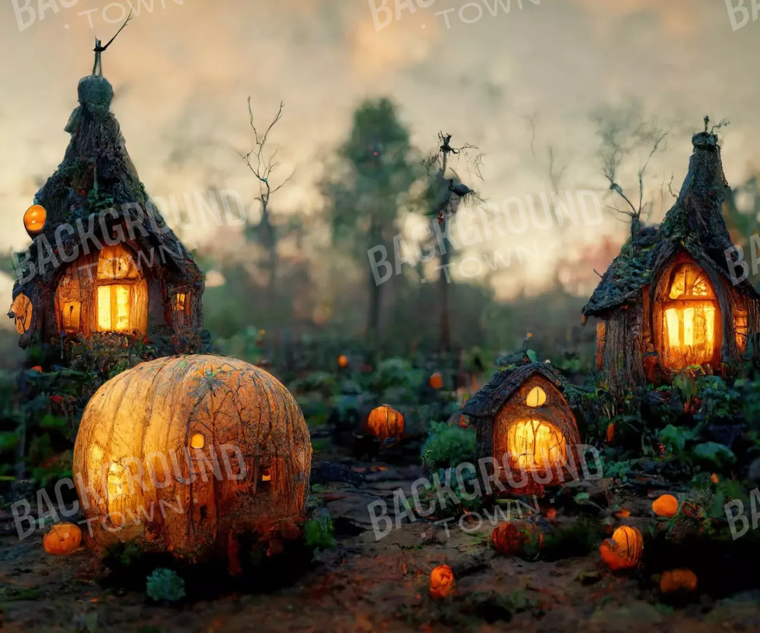 After Hallows Eve Village Ii 5’X4’2 Fleece (60 X 50 Inch) Backdrop